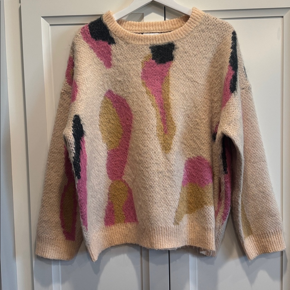 Bluivy Multi Color Oversized Fuzzy Sweater - Picture 2 of 6